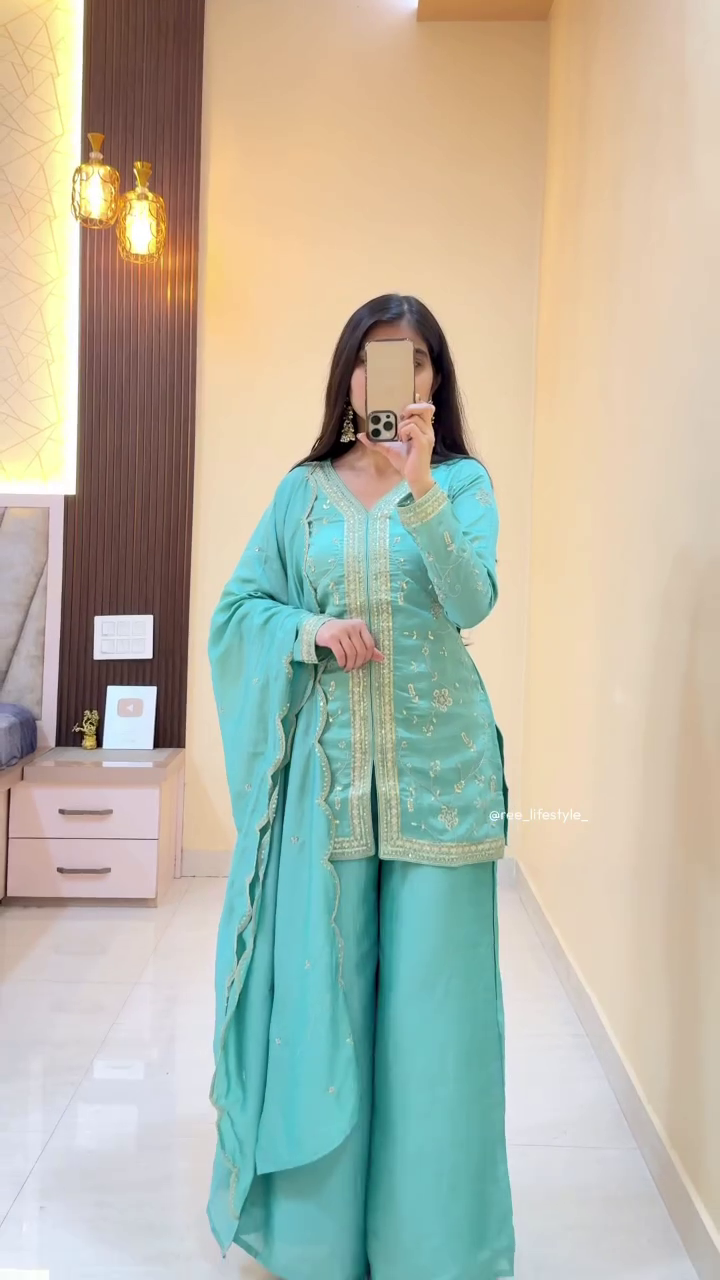 Sunshine Luxe Embroidered Sharara Set