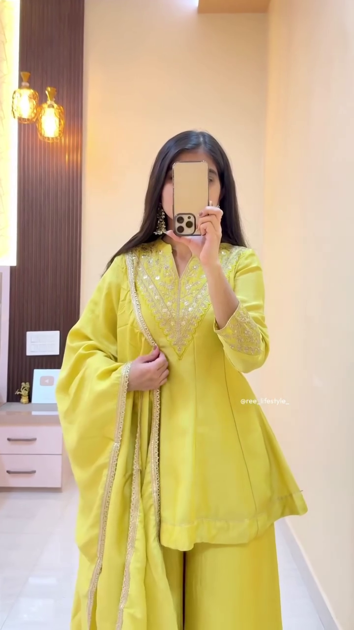 Sunshine Luxe Embroidered Sharara Set