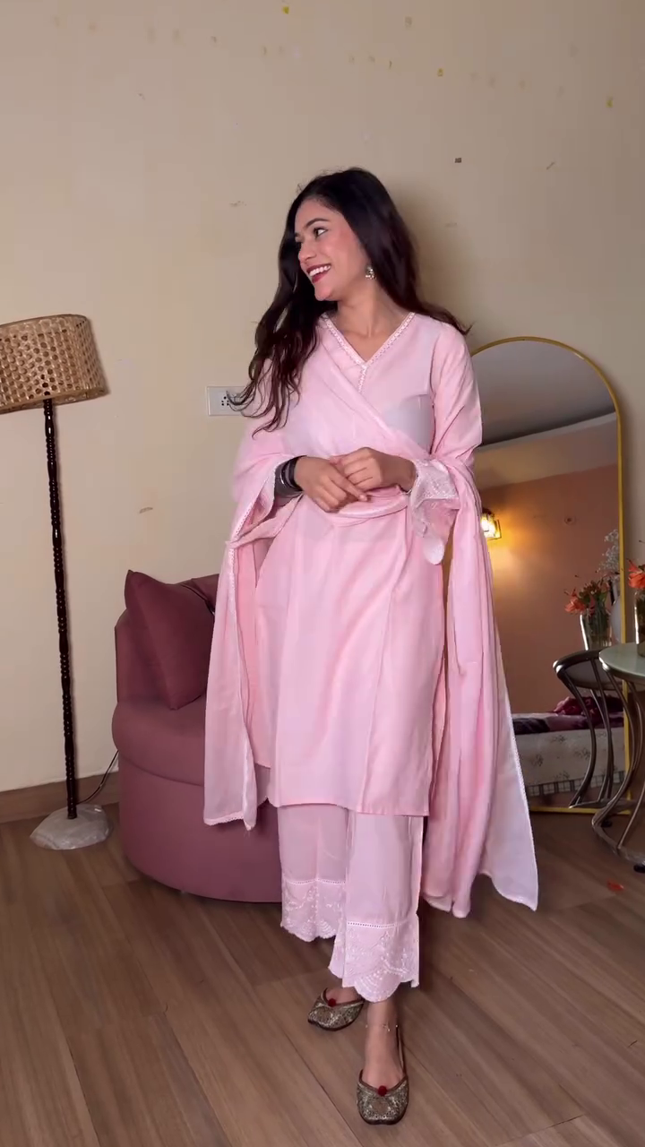 Blush Grace Embroidered 3-Piece Suit