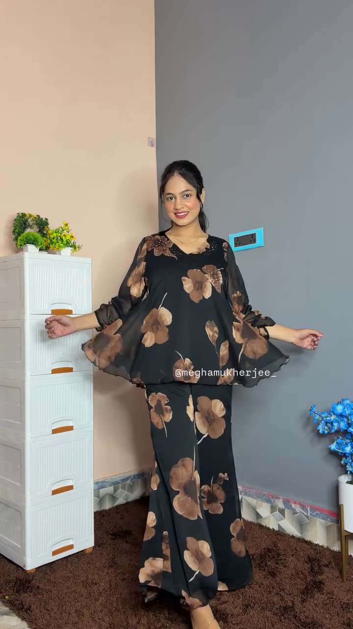 Midnight Bloom Floral Co-Ord Set