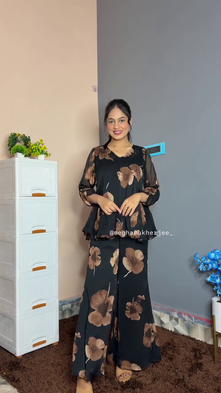 Midnight Bloom Floral Co-Ord Set