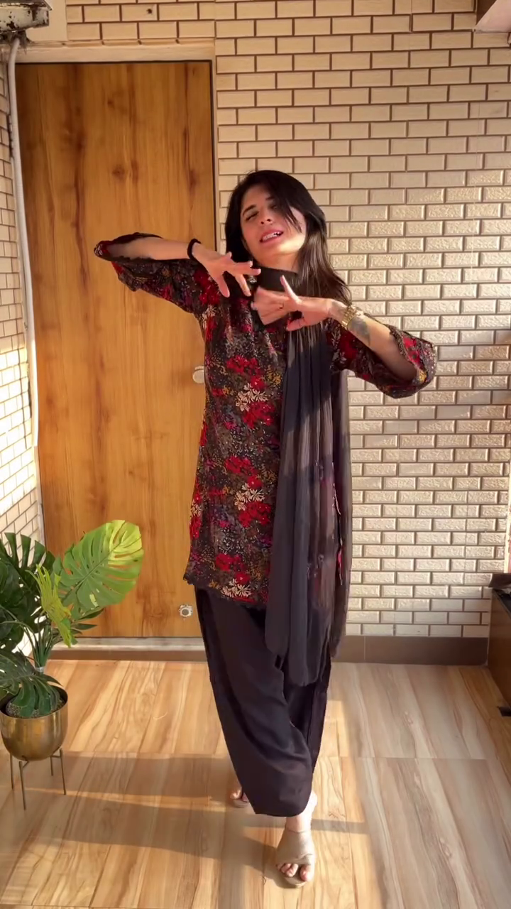 Midnight Grace Striped Kurta Set