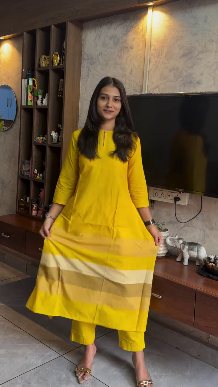 Blush Bloom Cotton Kurta Set