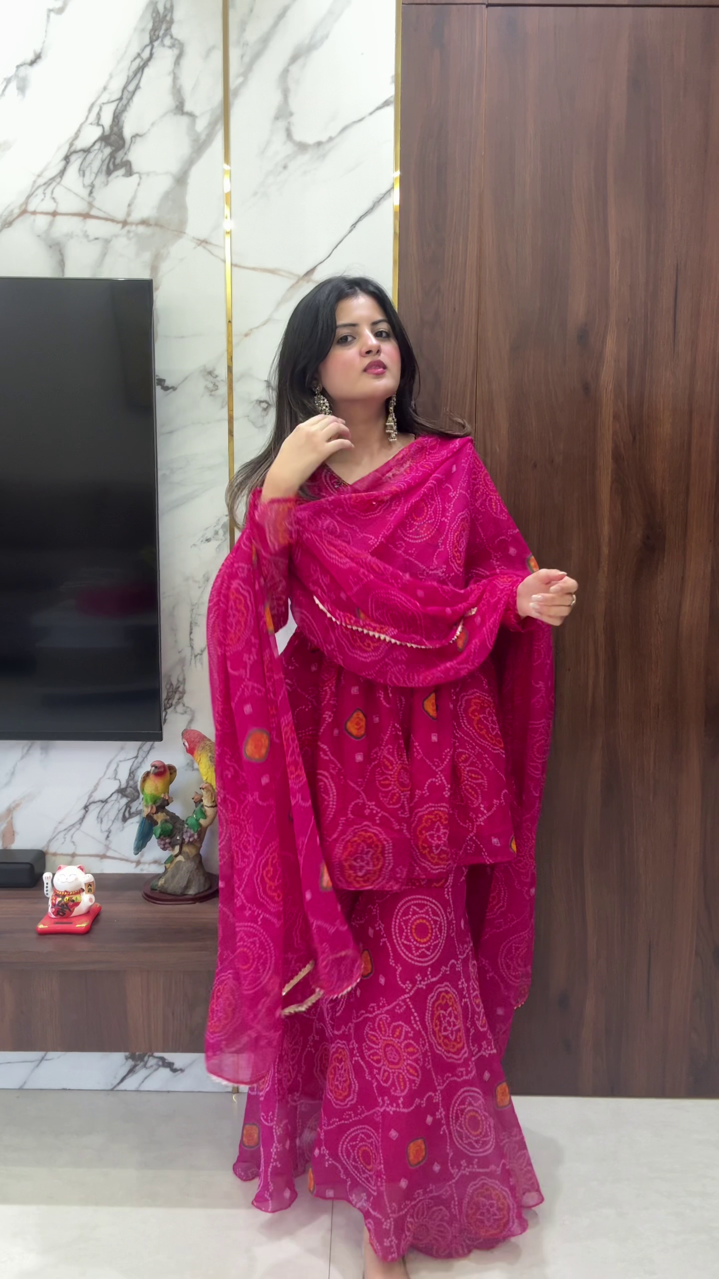 Royal Amber Mirror Work Kurta Set