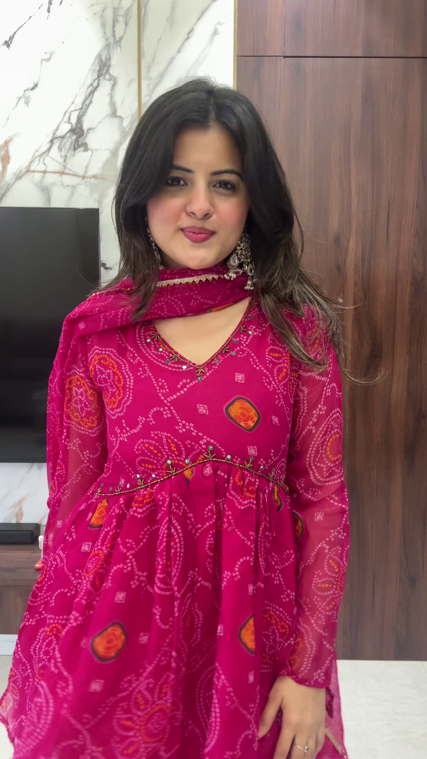 Royal Amber Mirror Work Kurta Set