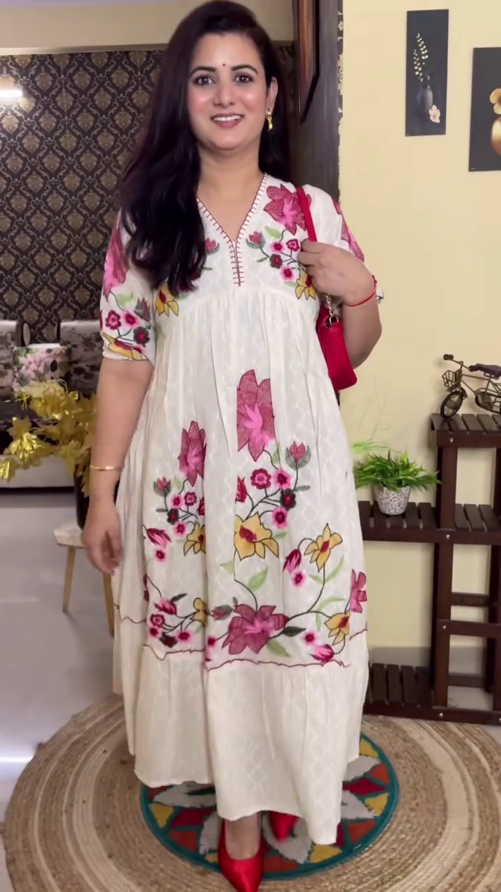 Tropical Bloom Tiered Midi Dress