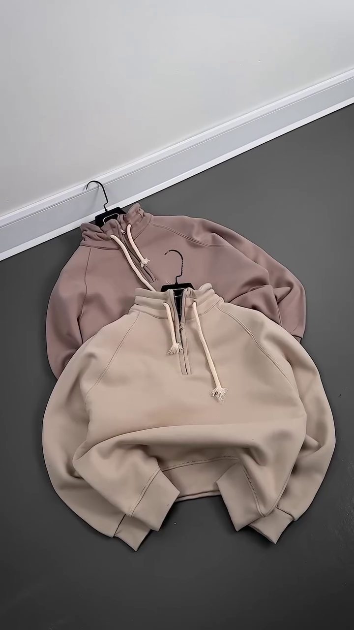 Premium Solid Color Hoodie with Relaxed Fit & Cozy Comfort