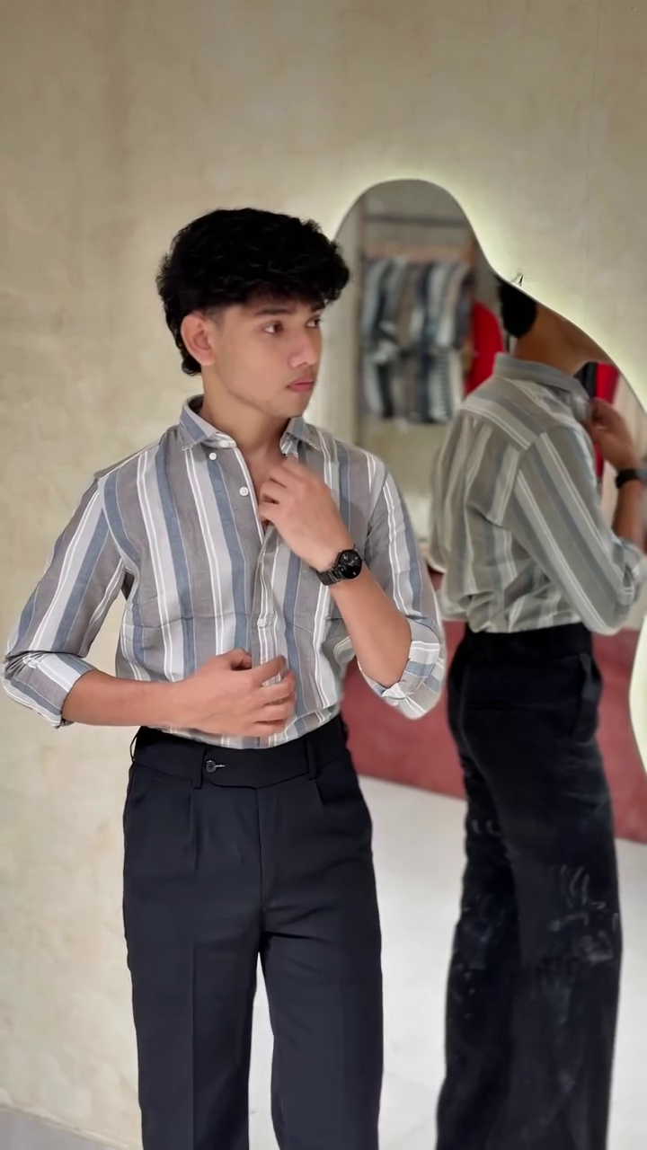 Classic Vertical Stripe Shirt