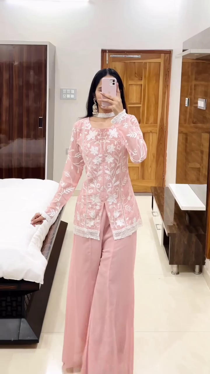 Royal Ruby Embroidered Lehenga Set