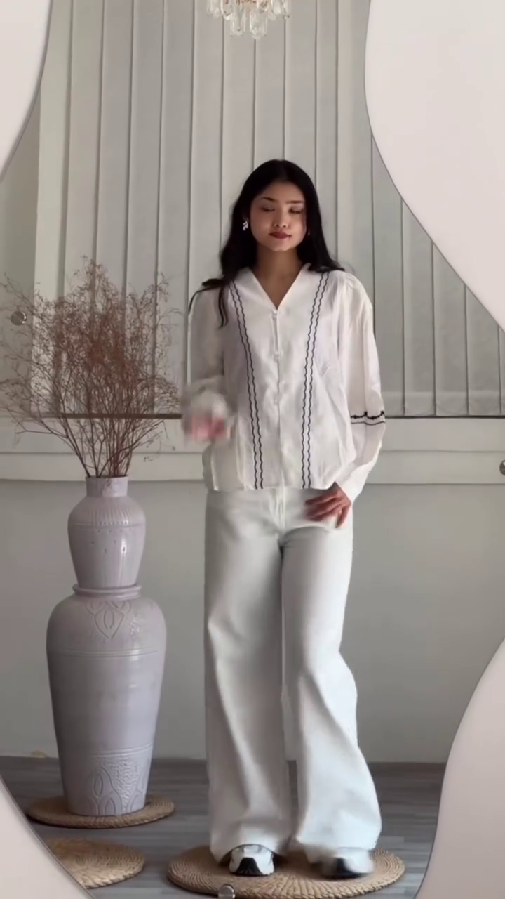 Midnight Black Embroidered Blouse