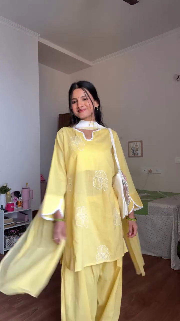 Sea Green Printed Kurta Set with Matching Dupatta