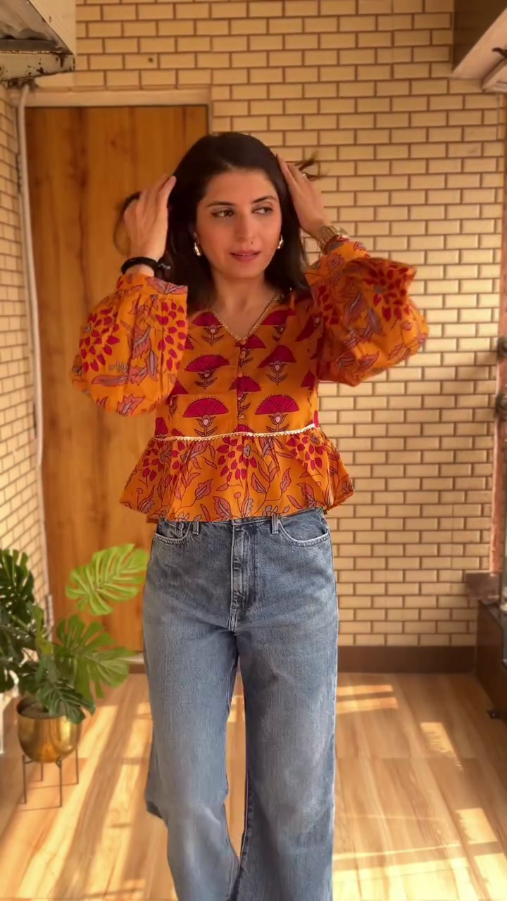 Boho Bloom Purple Printed Top