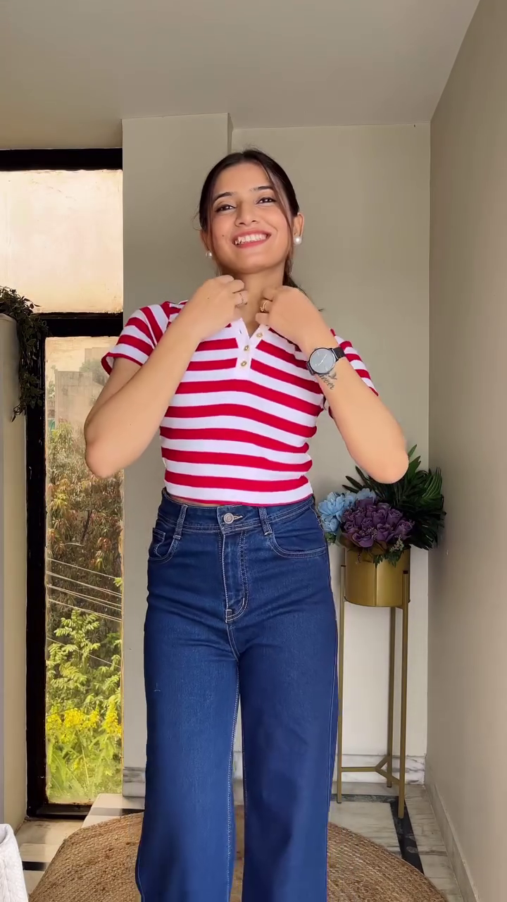 Elegant Forest Green Collared Knit Top