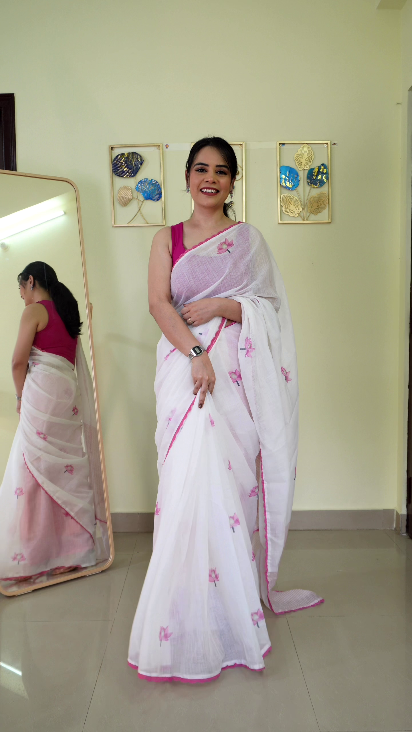 Blush Lotus Handwoven Saree