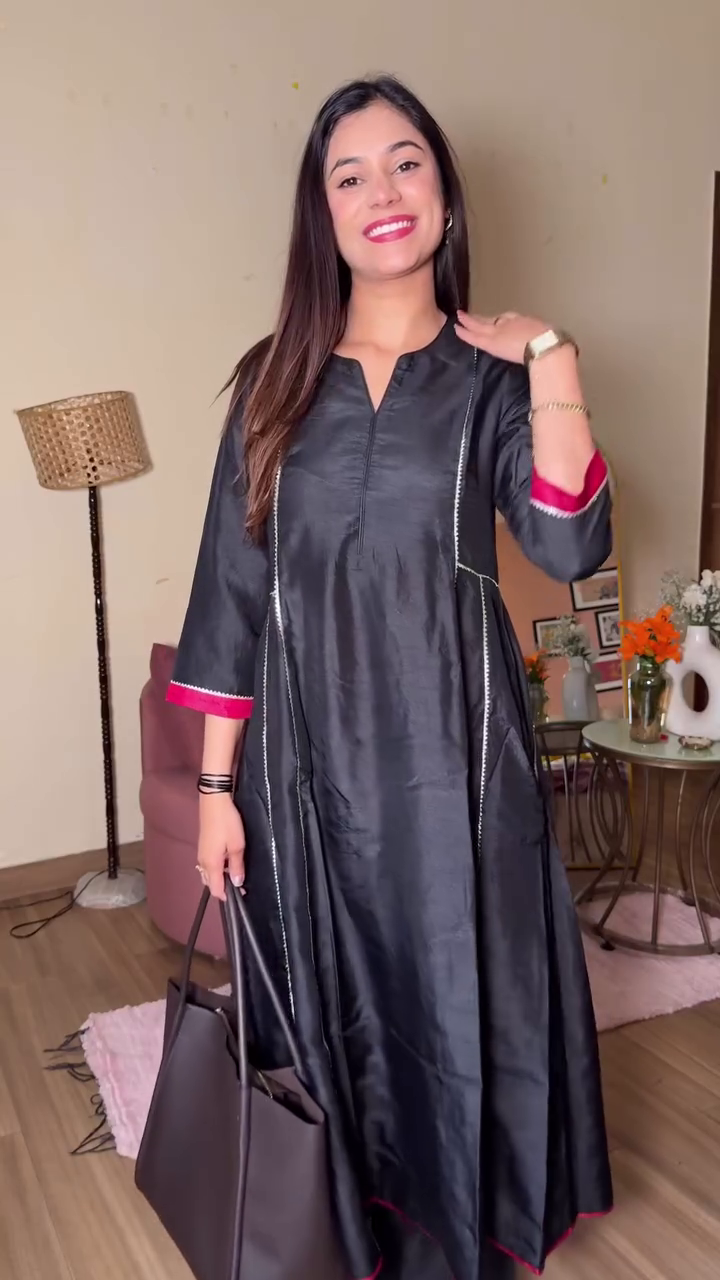 Midnight Grace A-Line Kurta