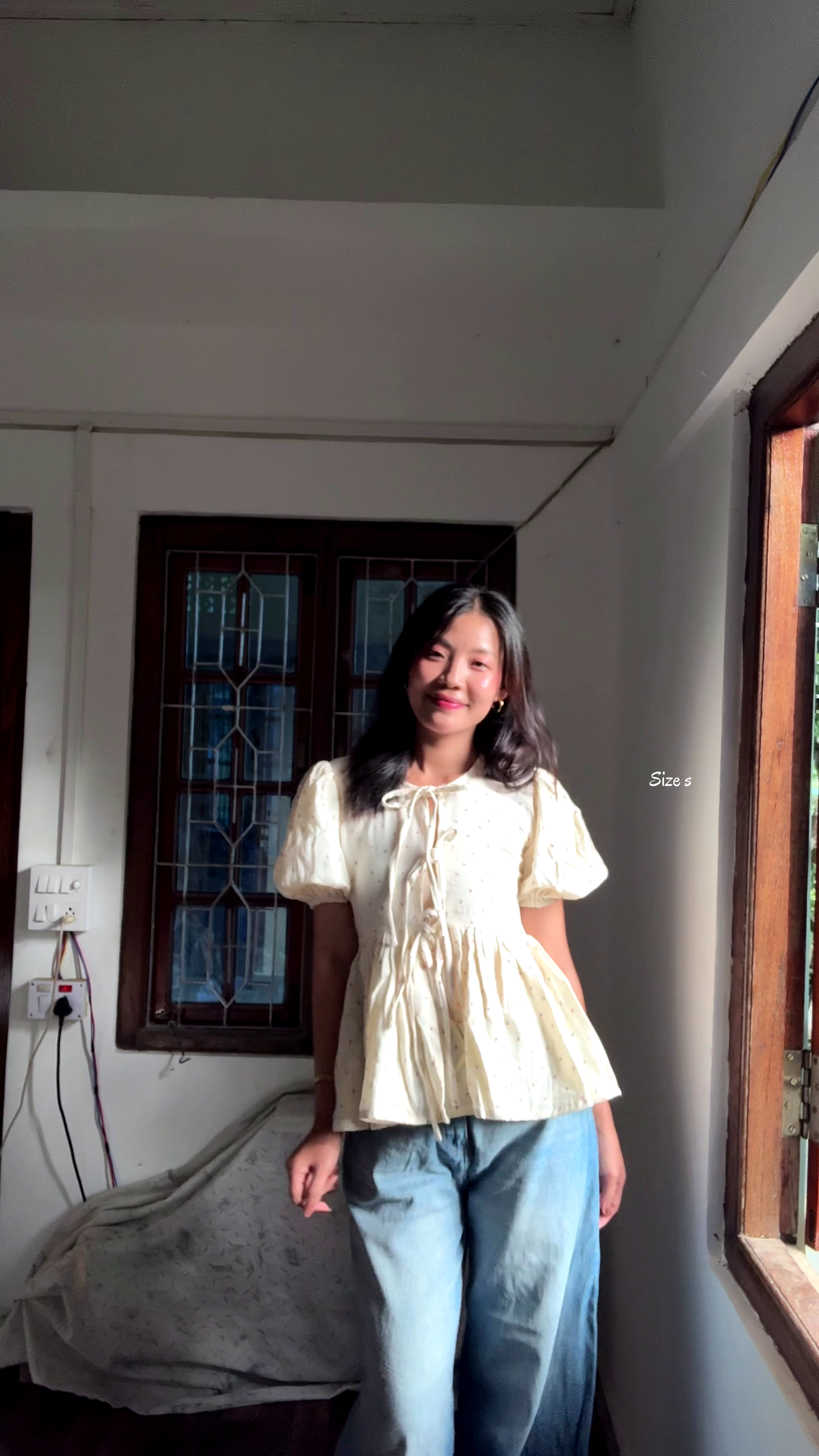 Buttercream Charm Peplum Top