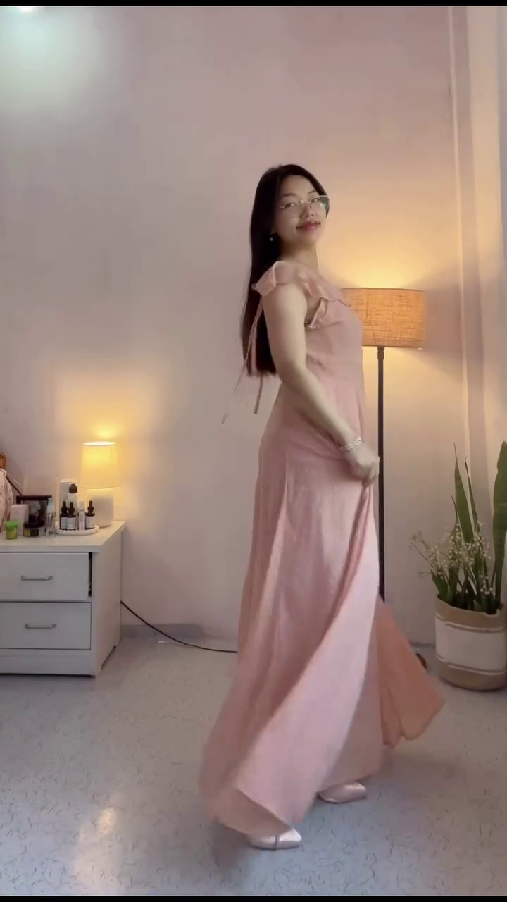 Blush Ruched Midi Dress