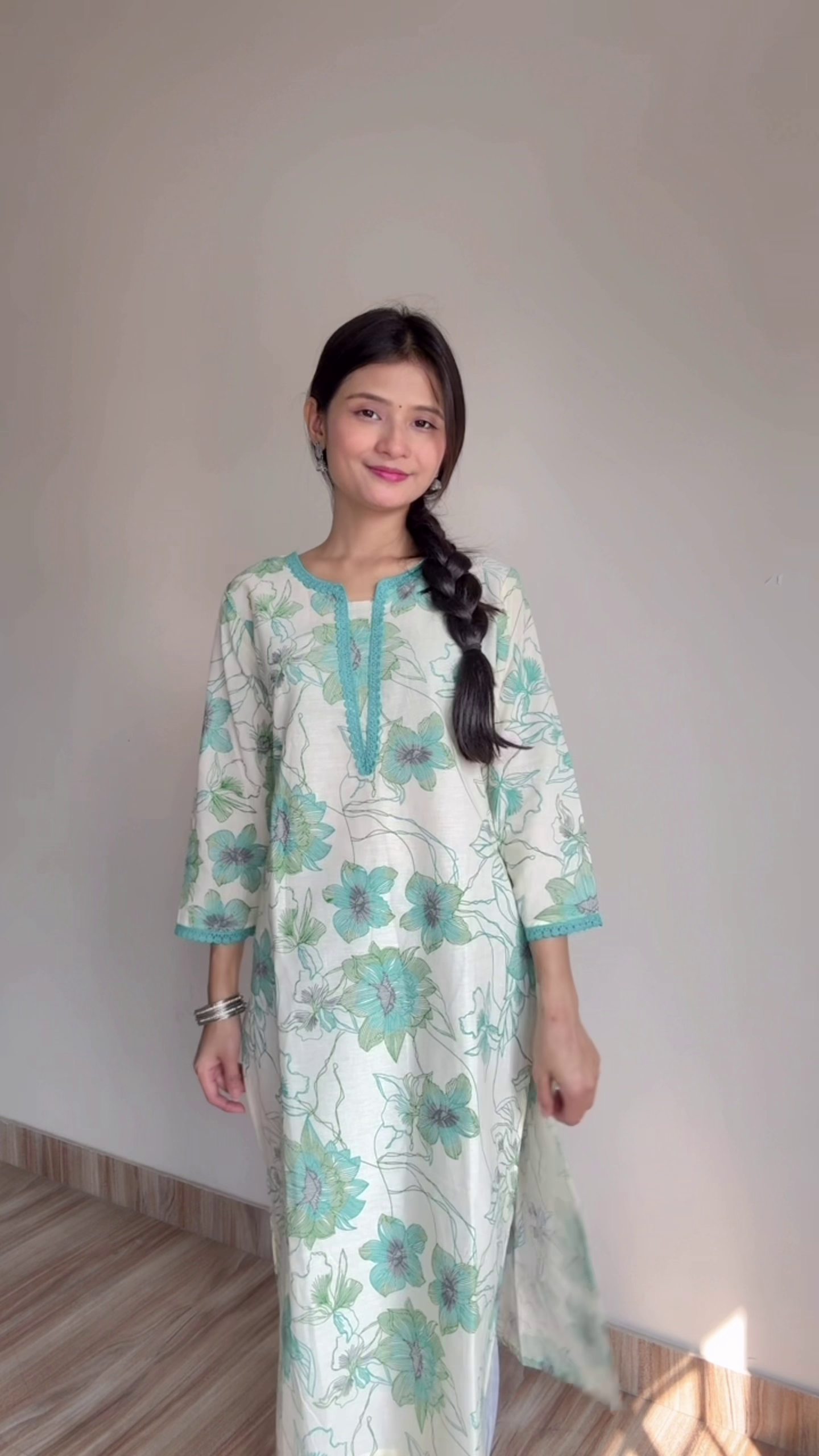 Printed Traditional Straight Kurti with