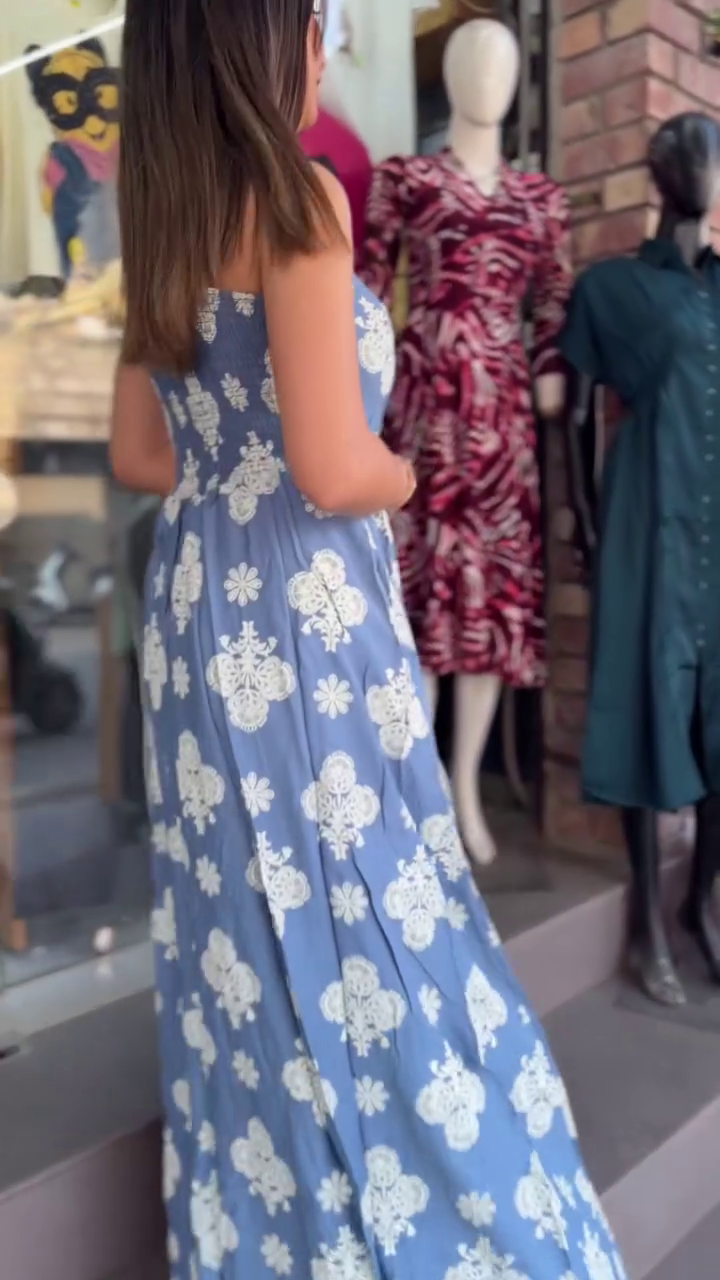 Summer Maxi Dress with Matching Fabric Belt