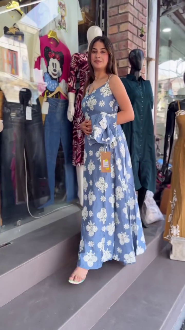 Summer Maxi Dress with Matching Fabric Belt