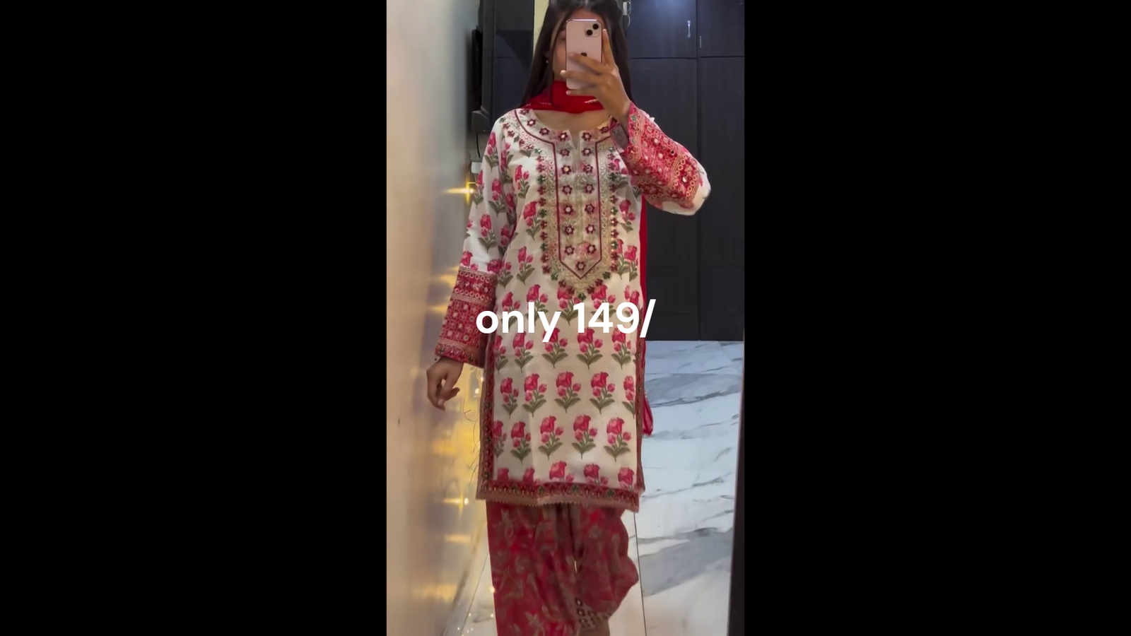 Floral Printed Kurti with Matching Palazzo Set