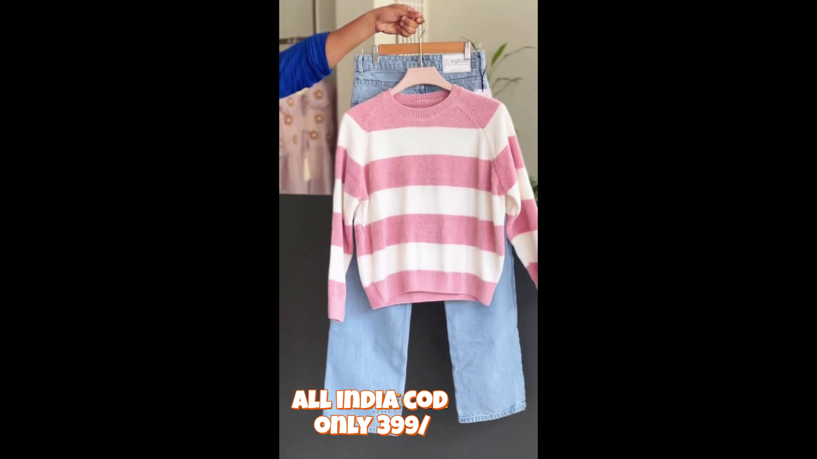 Light Wash Wide-Leg Denim Jeans