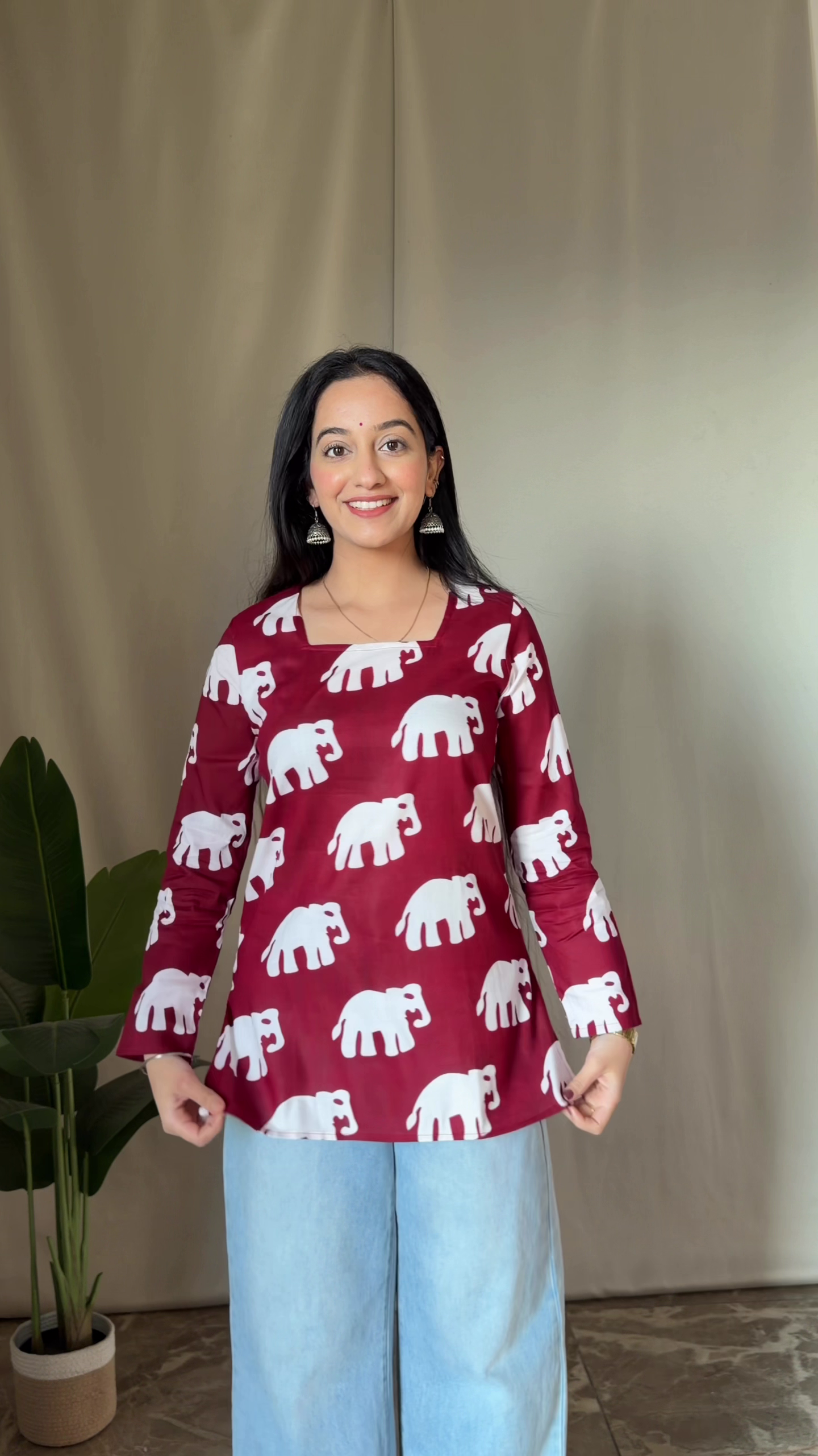 Bright Pink Traditional Embroidered Kurta