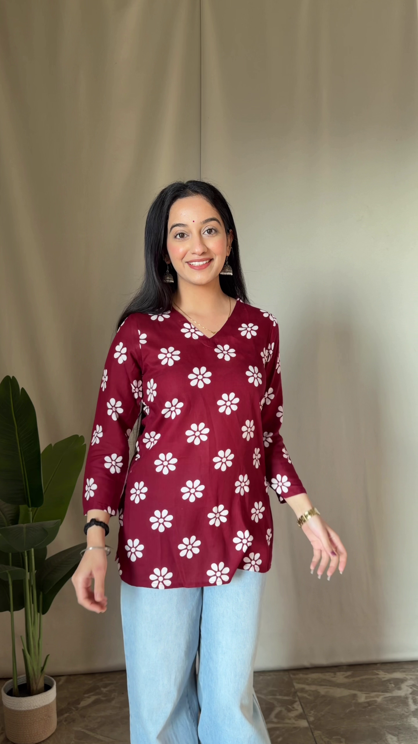 Bright Pink Traditional Embroidered Kurta