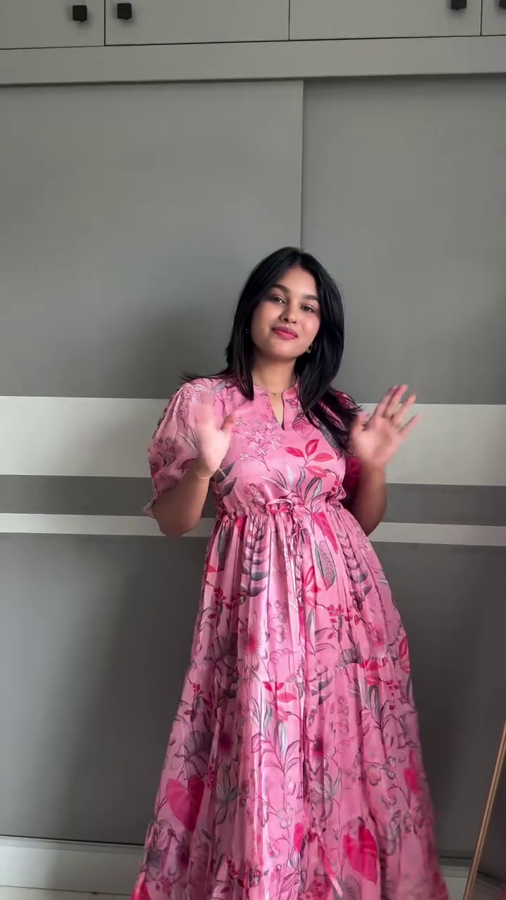 Mustard Printed Flared Maxi Dress