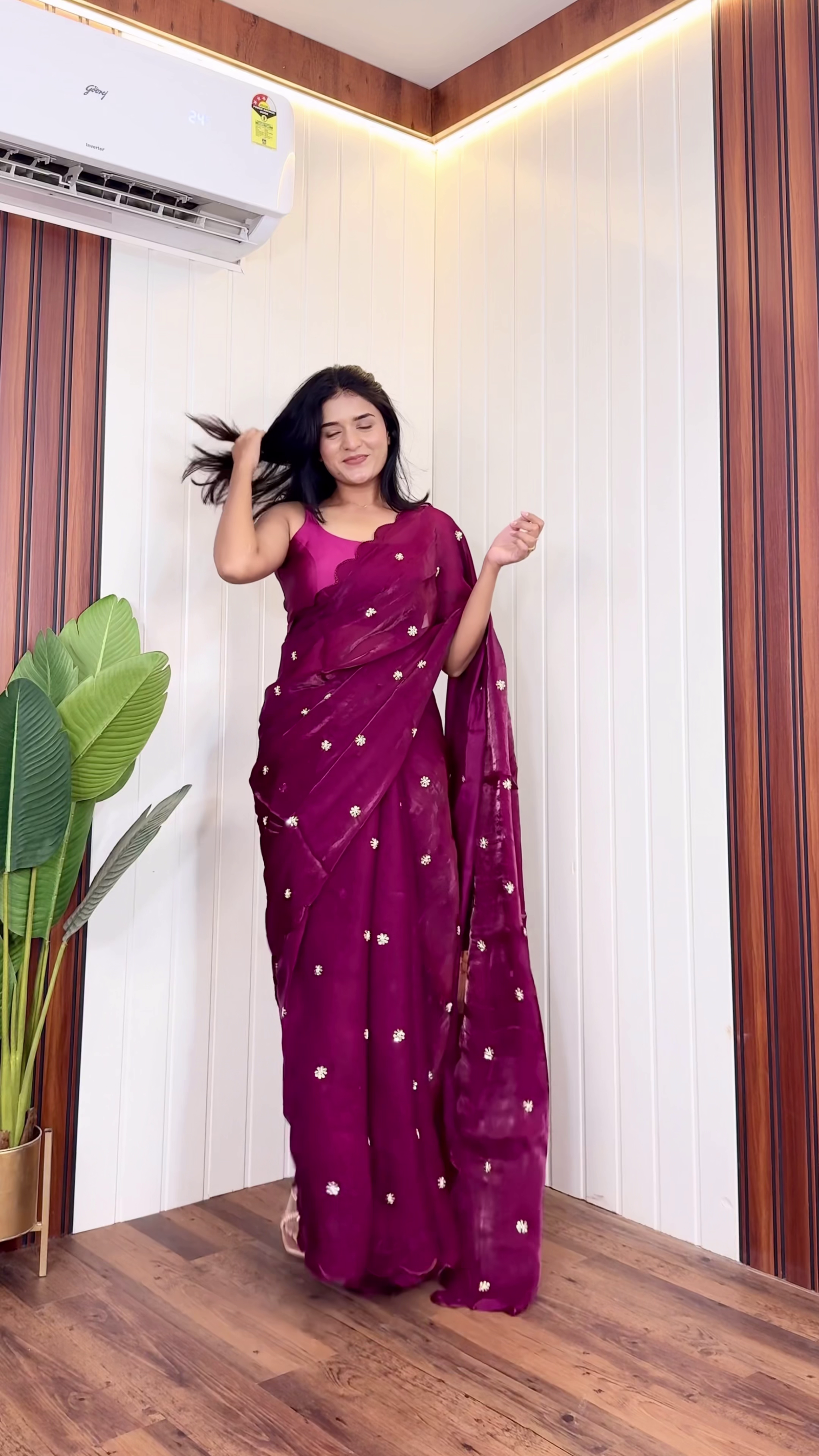 Royal Purple Elegant Designer Saree