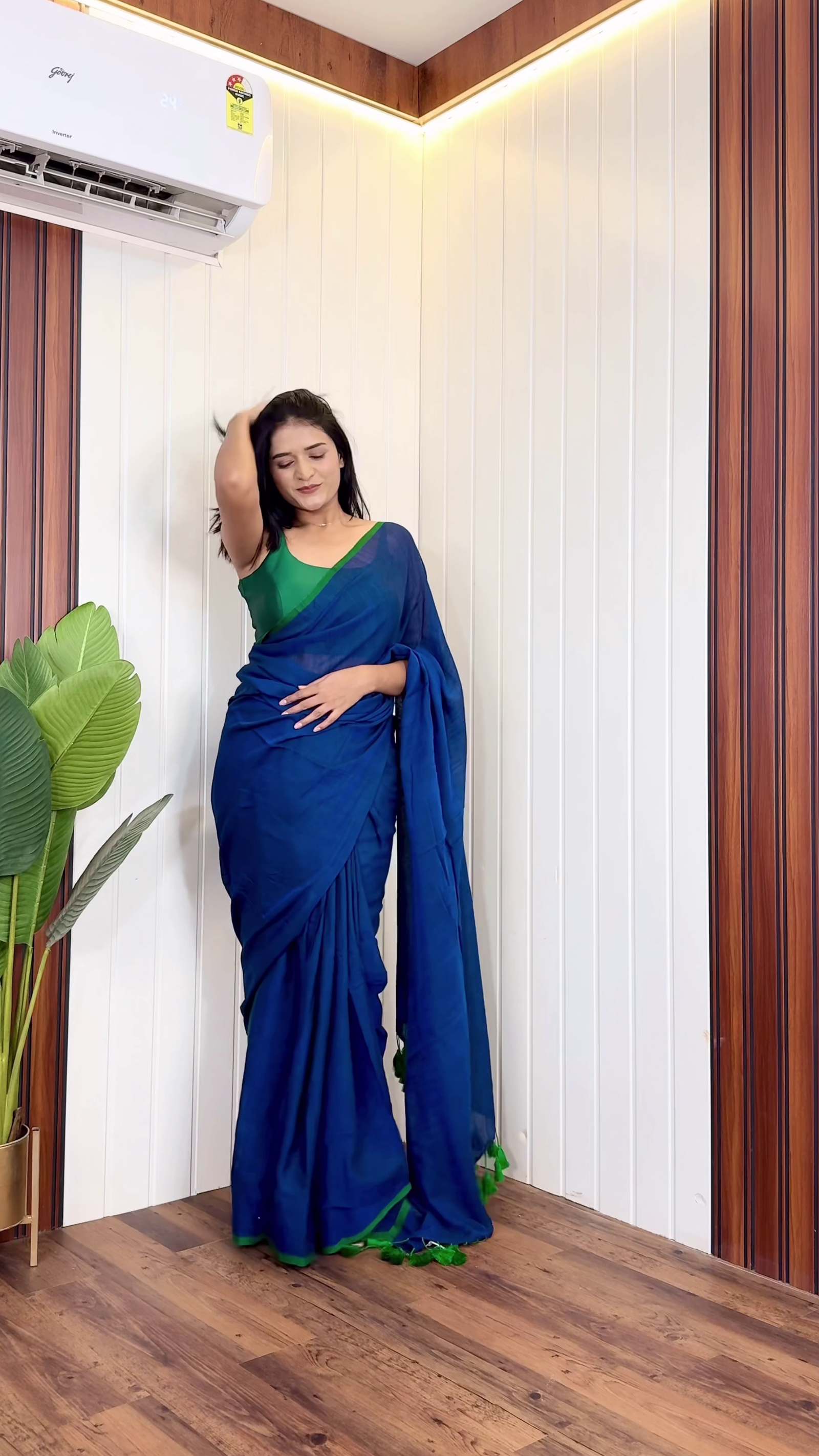 Classic Elegant Blue Saree for Women