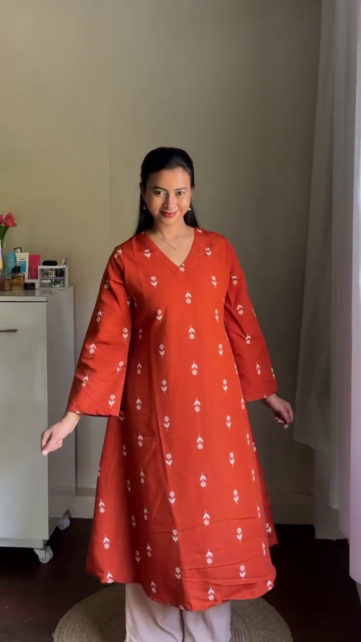 Pink Printed Flared Maxi Dress