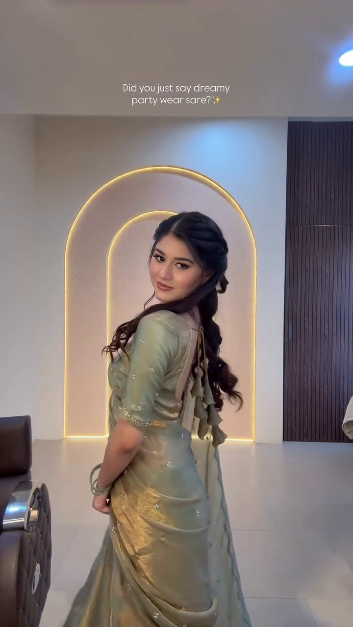 Sage Green Party Wear Saree