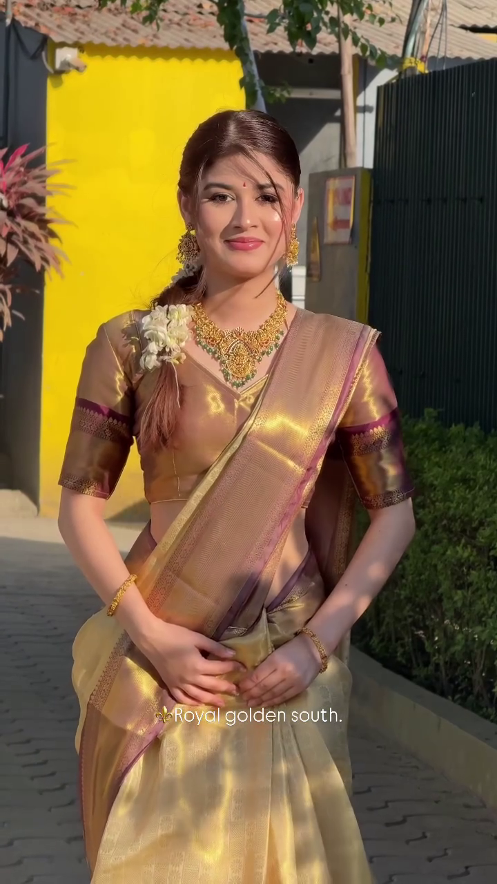 Royal Golden South Silk Saree