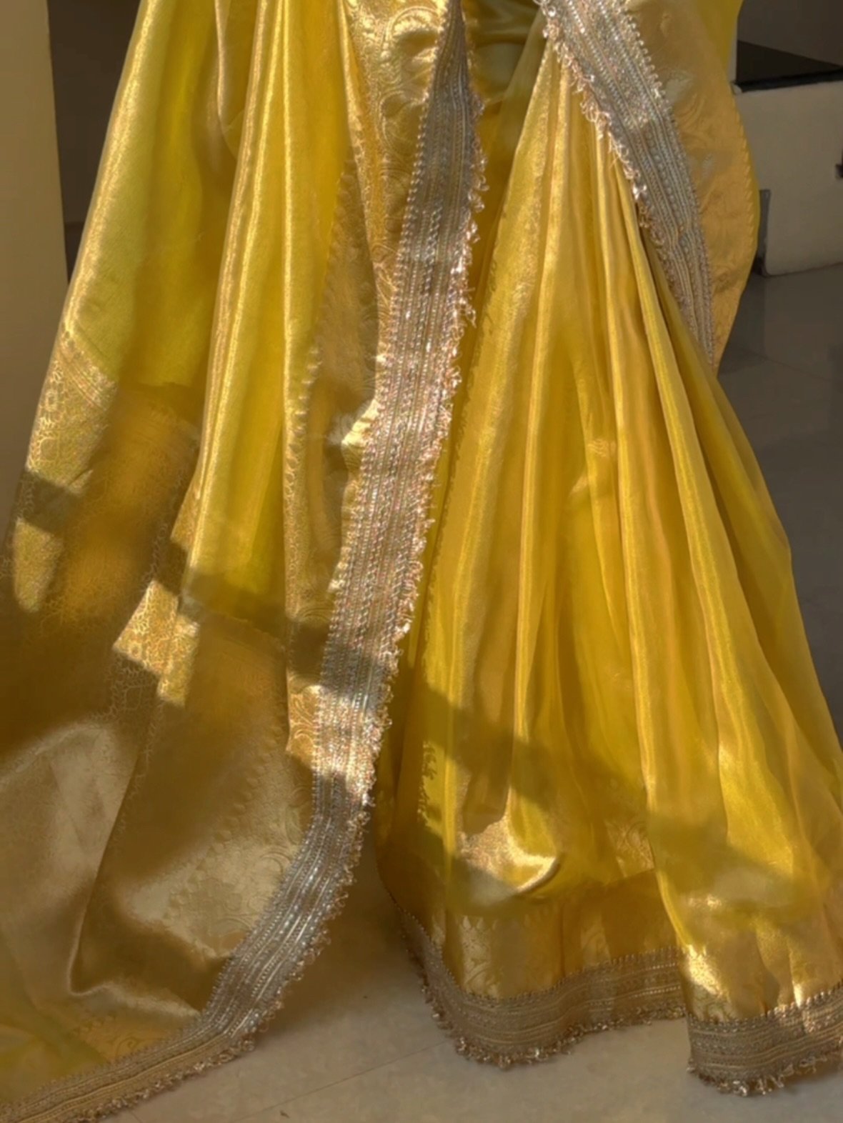 Sunshine Yellow Festive Silk Saree