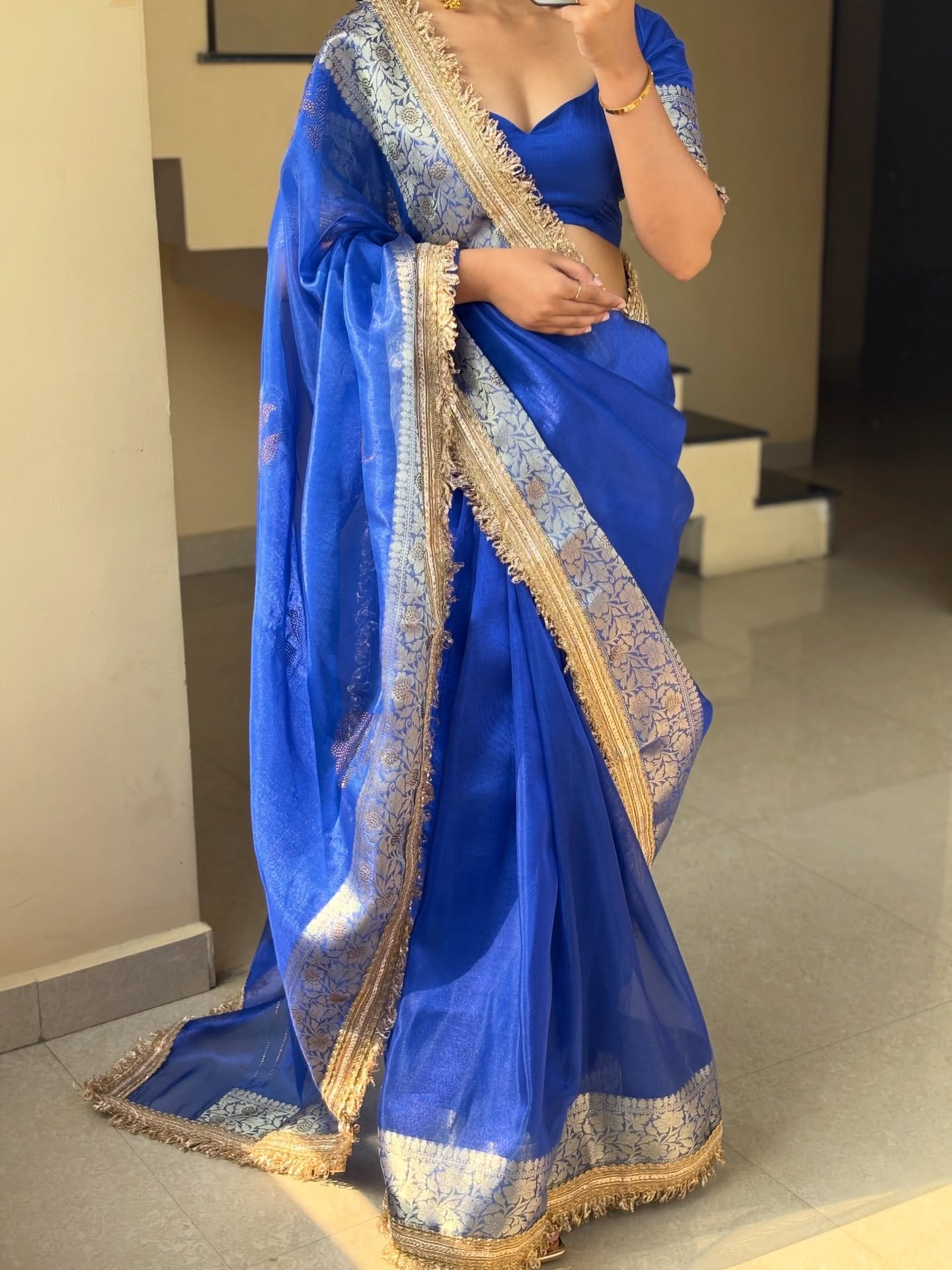 Royal Blue Festive Saree