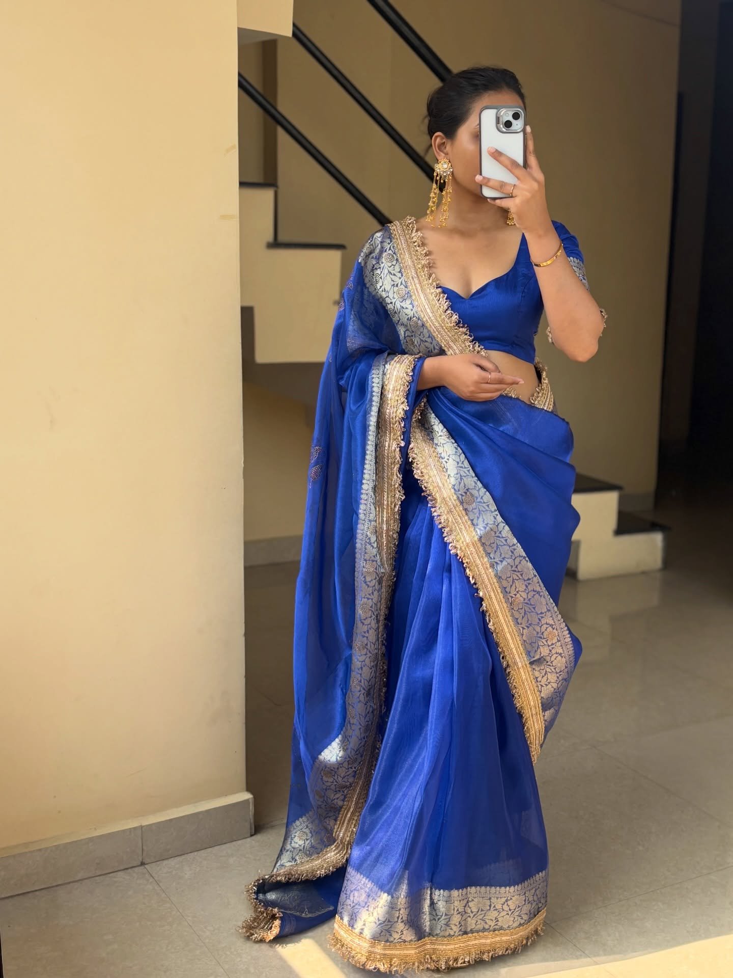 Royal Blue Festive Saree