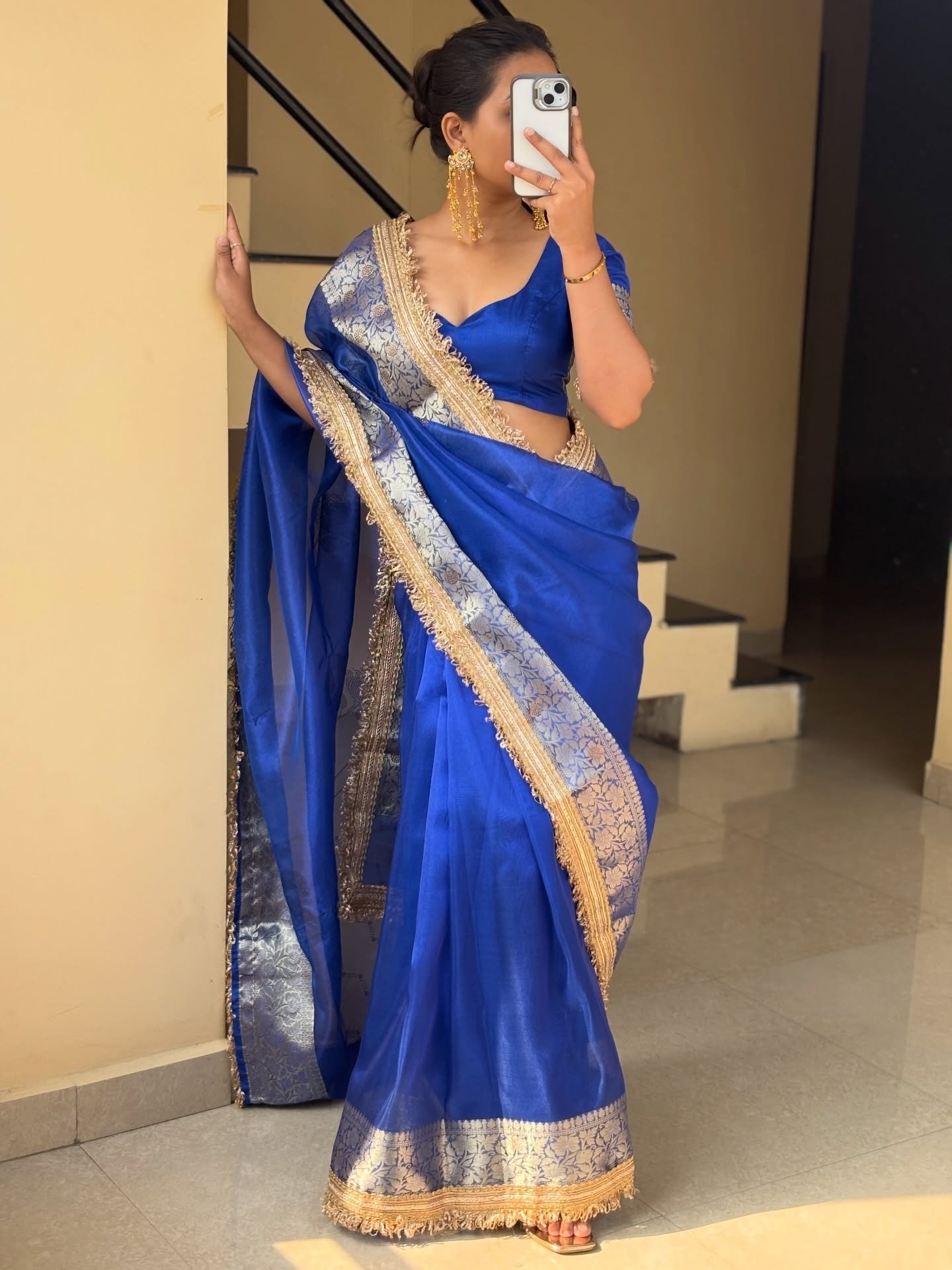 Royal Blue Festive Saree