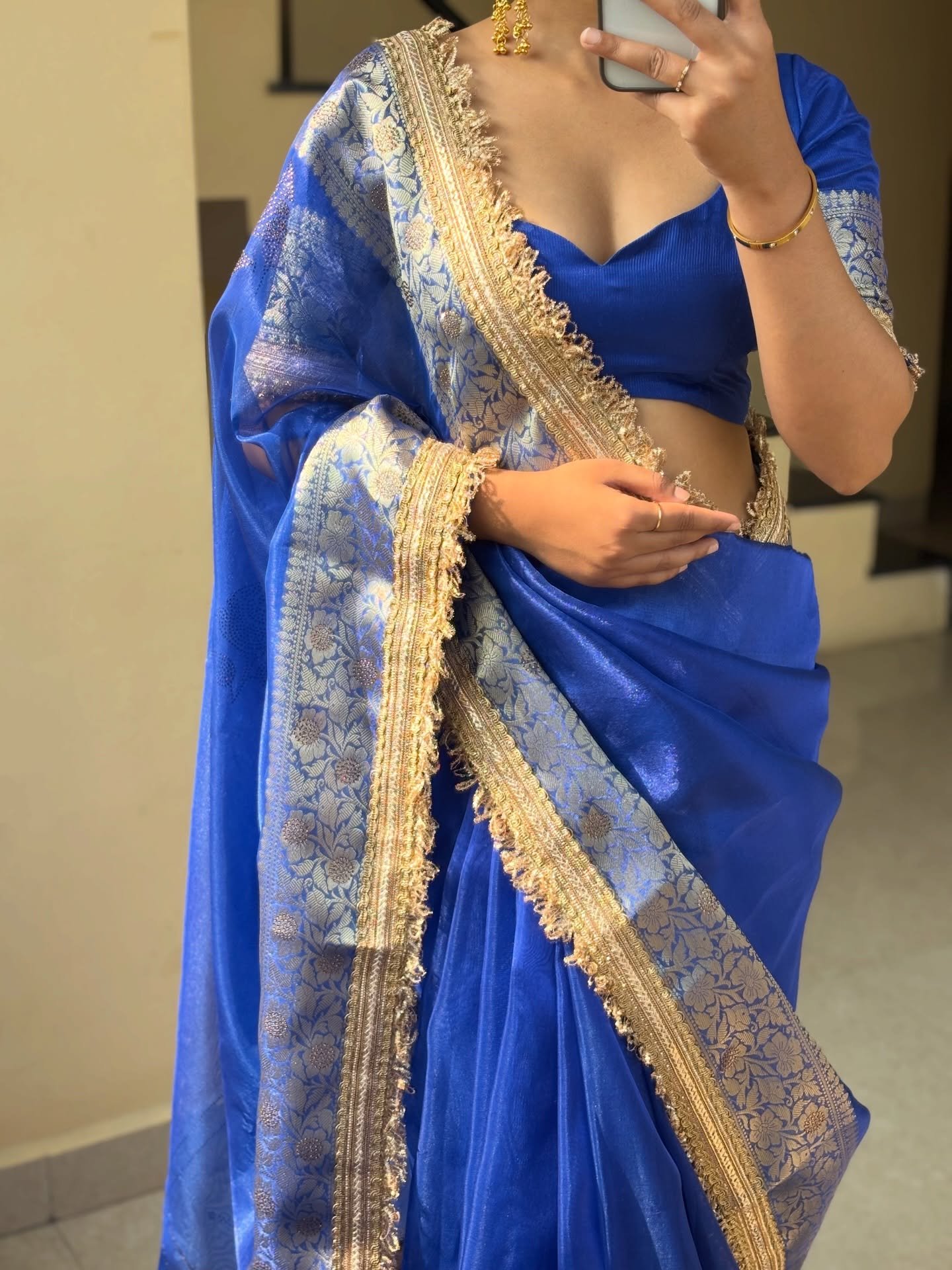 Royal Blue Festive Saree