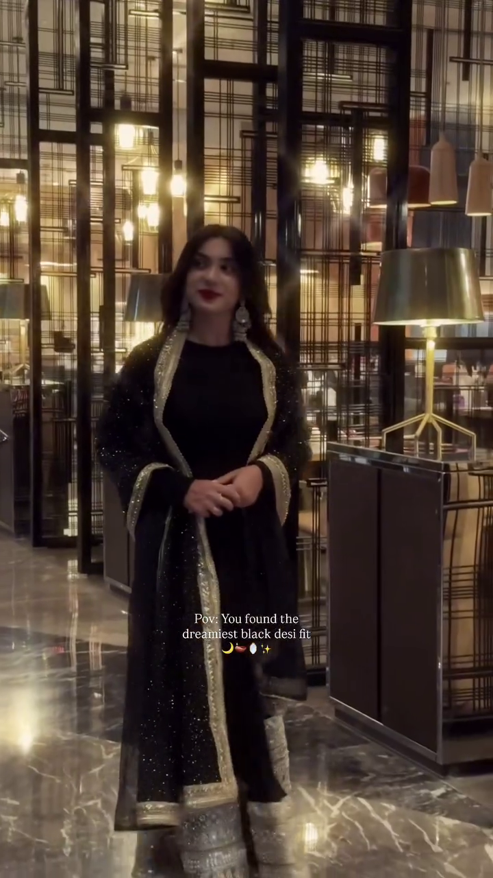 Dreamy Black Designer Ethnic Suit Set