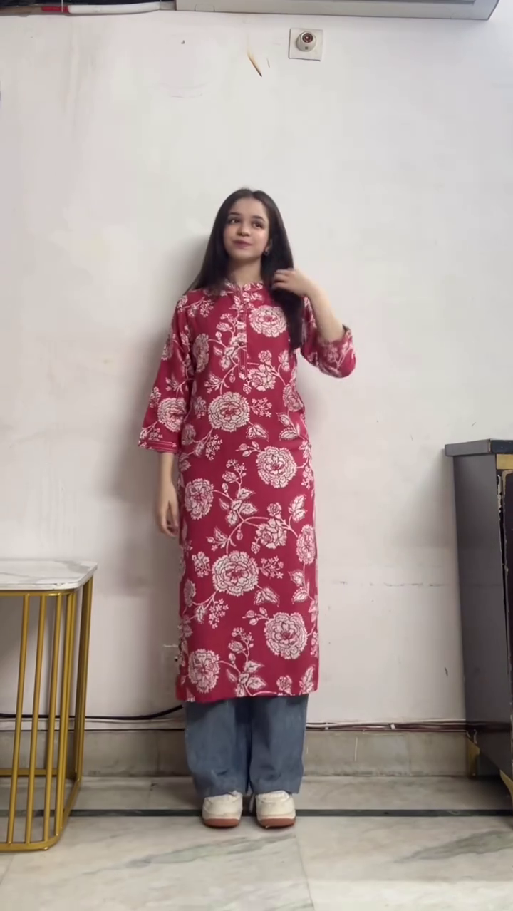 Stylish Green Printed Casual Kurti