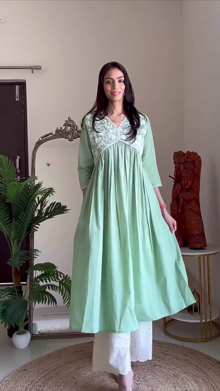 Classic Red Straight Kurti with Palazzo