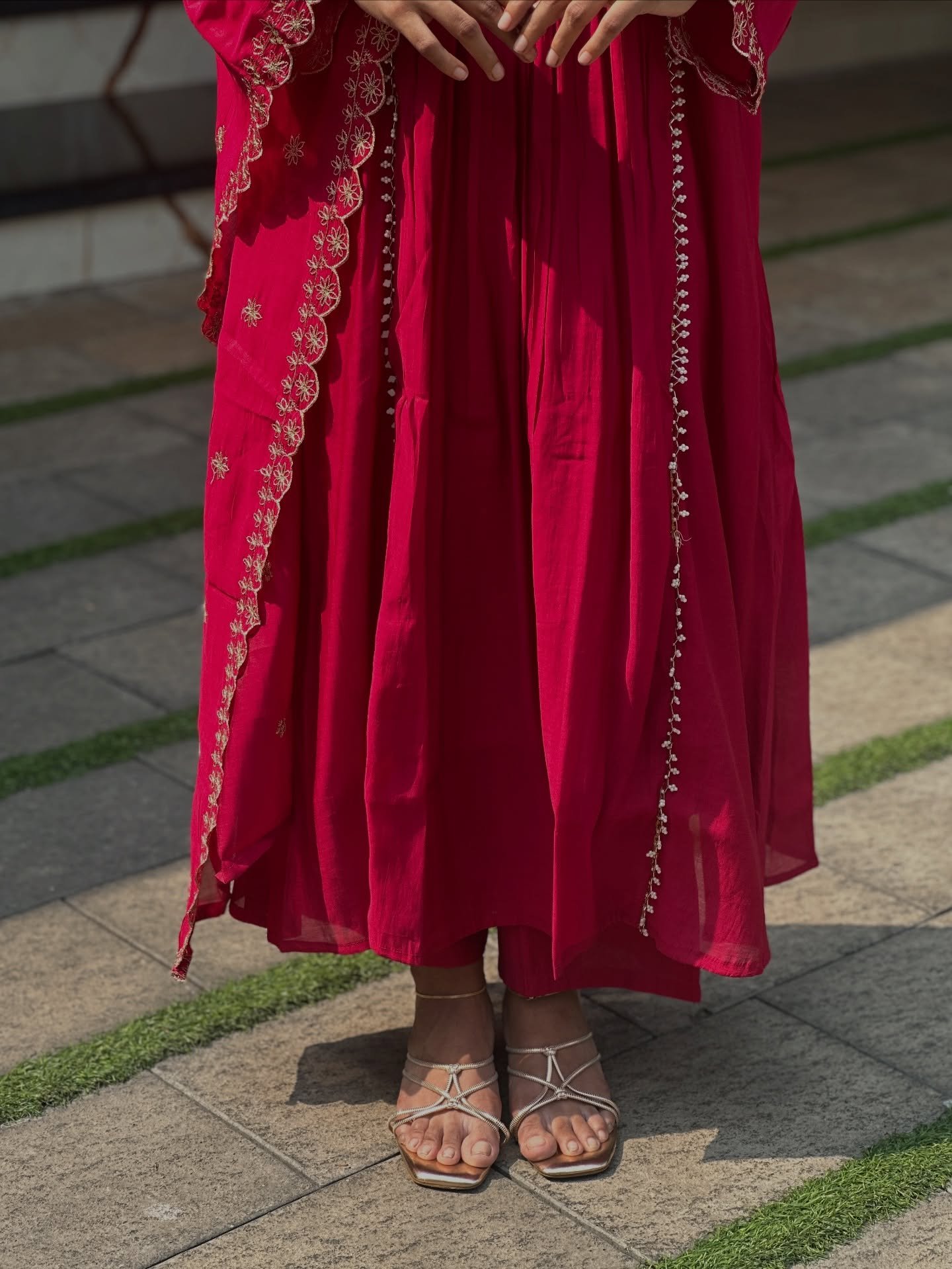 Luxury Rani Pink Embroidered Anarkali S