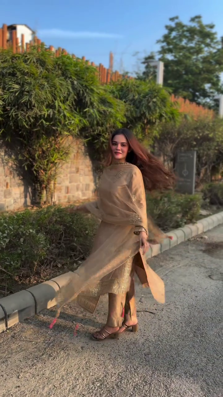 Beige Elegant Suit Set