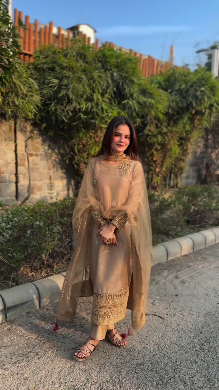 Beige Elegant Suit Set