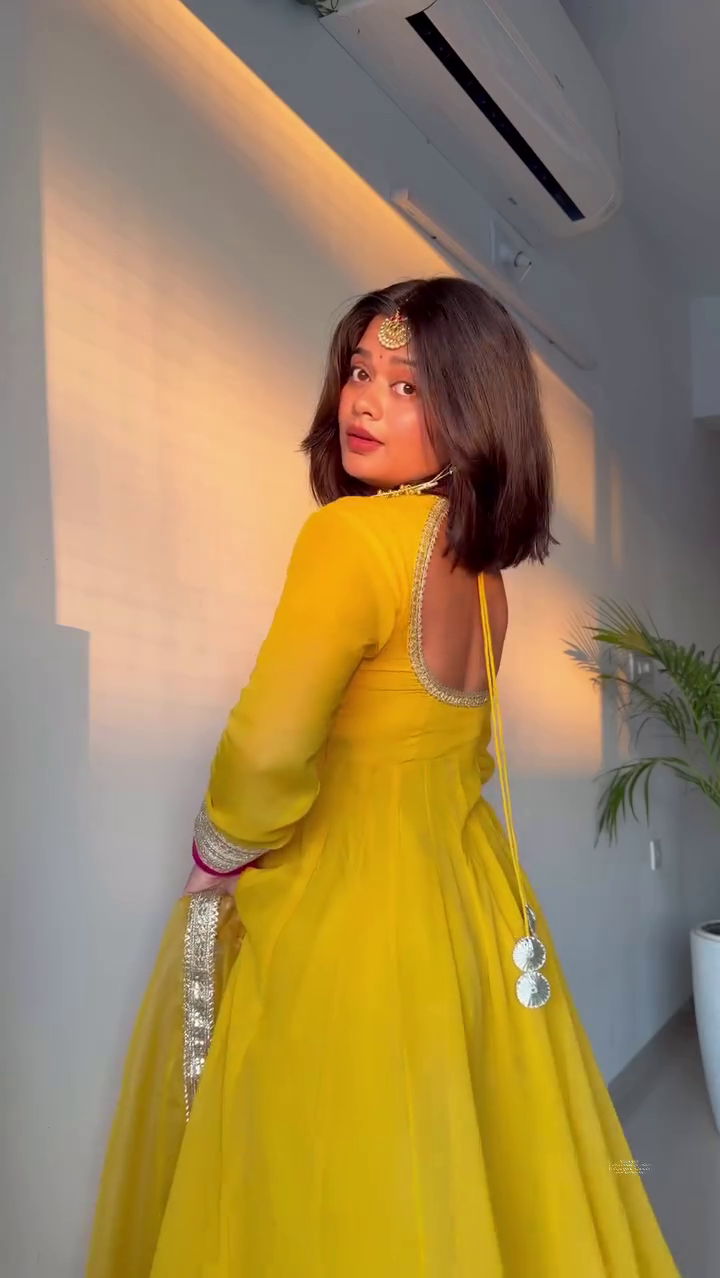 Yellow Anarkali Dress