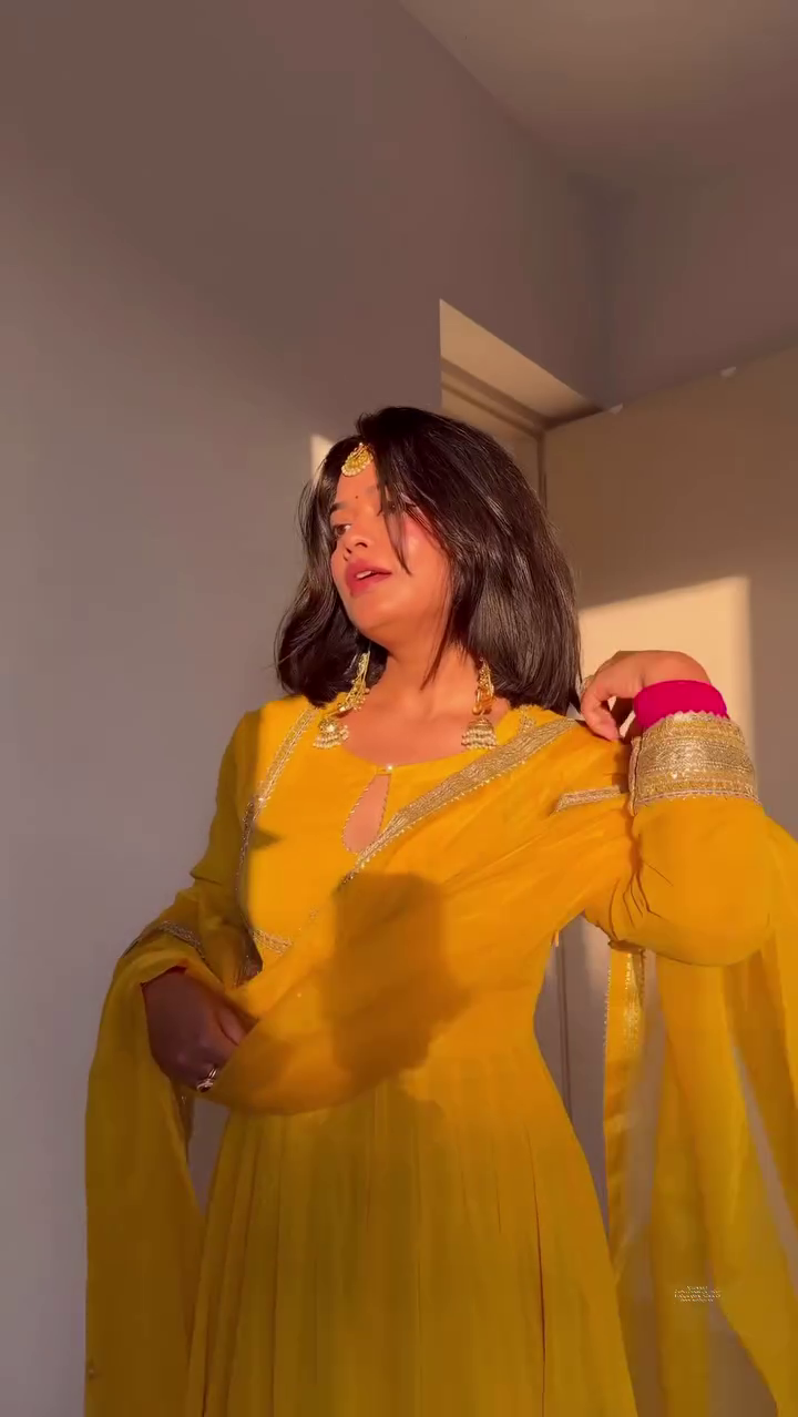 Yellow Anarkali Dress