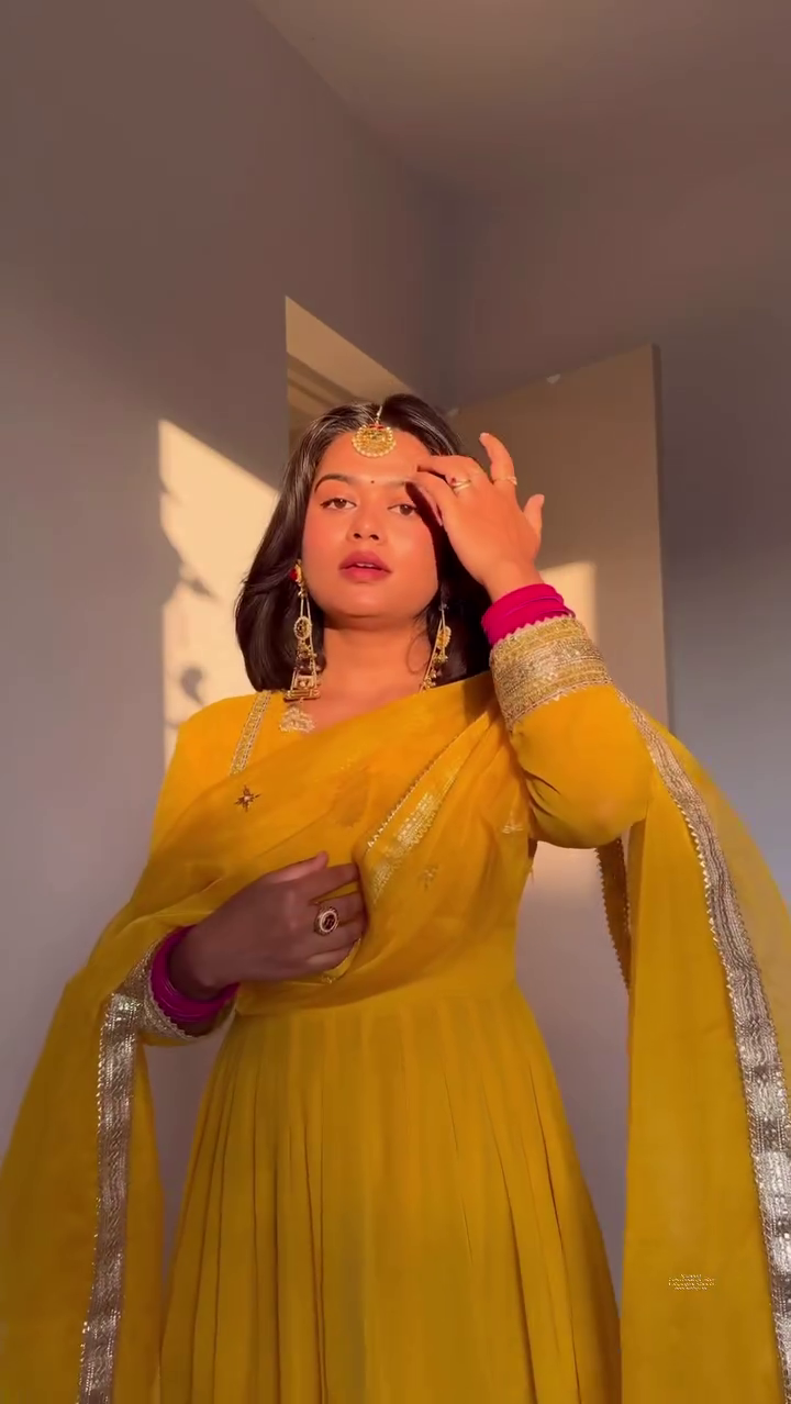 Yellow Anarkali Dress