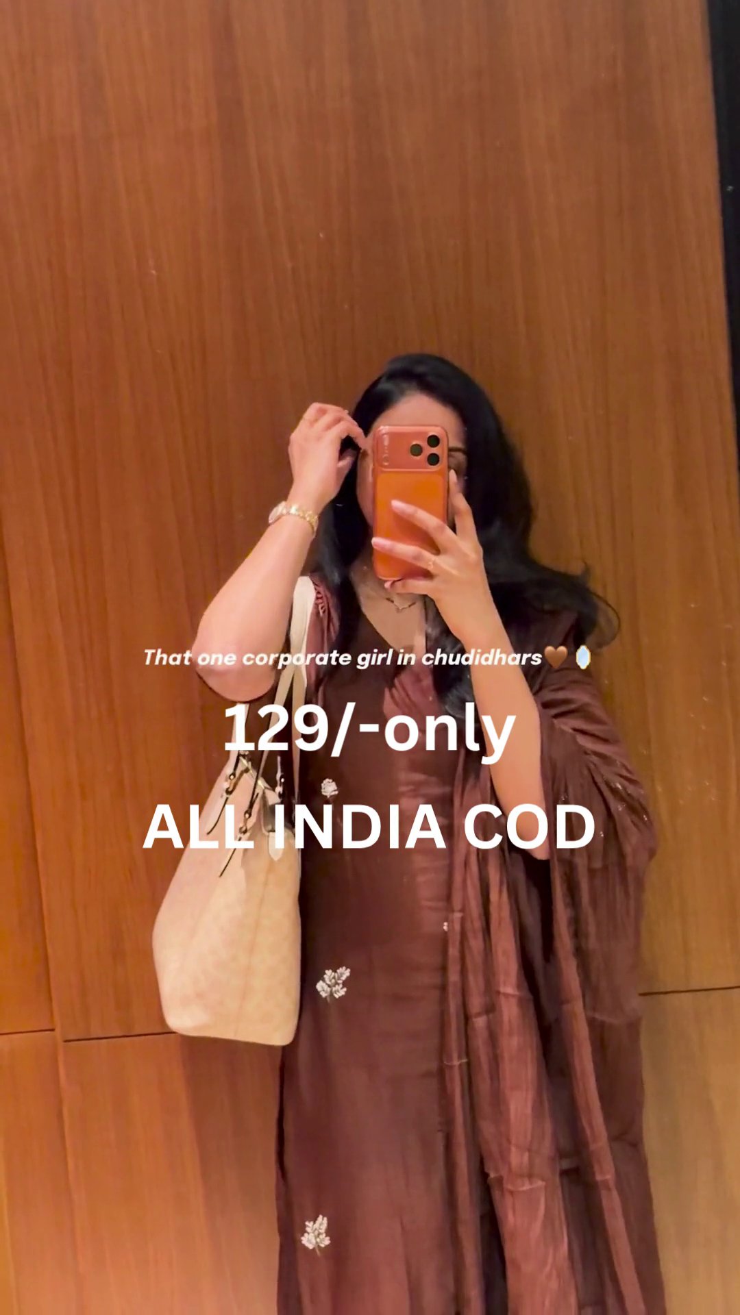 Brown Casual Kurti Set