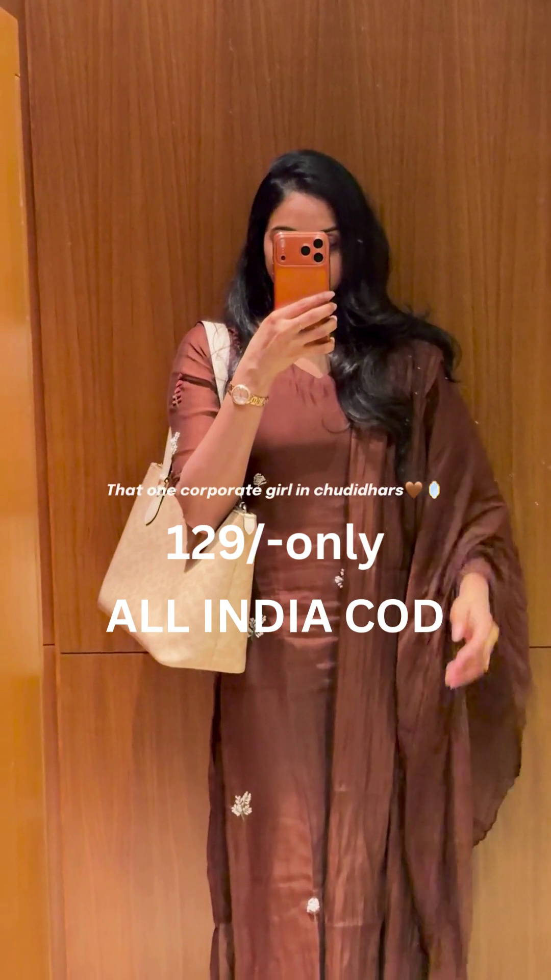 Brown Casual Kurti Set